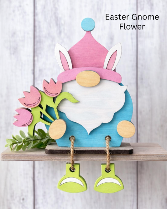 Easter Gnome - Flowers