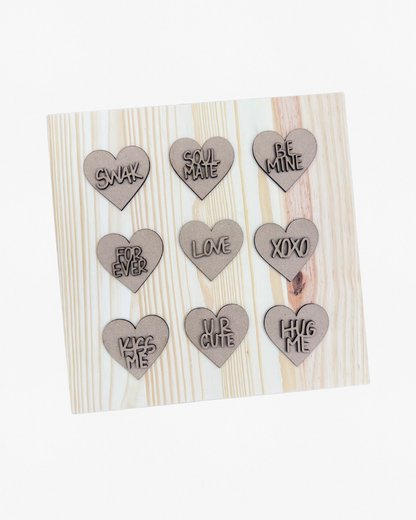 Conversation Hearts Porch Post Sign