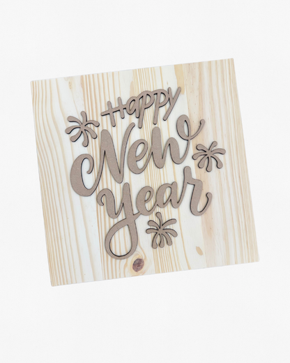 Happy New Year Porch Post Sign