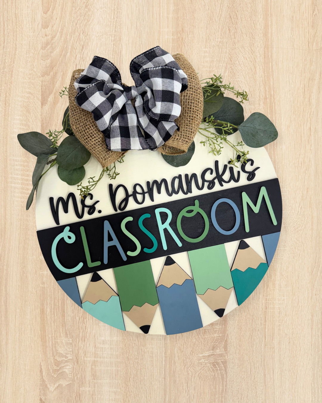 Pencil Classroom Sign
