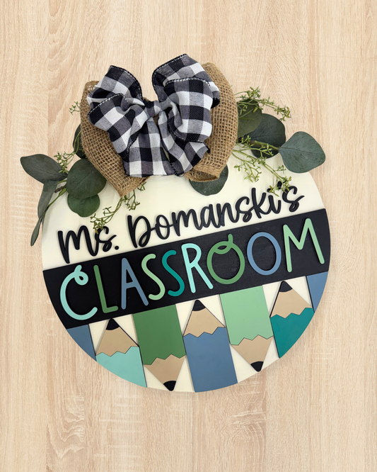 Pencil Classroom Sign