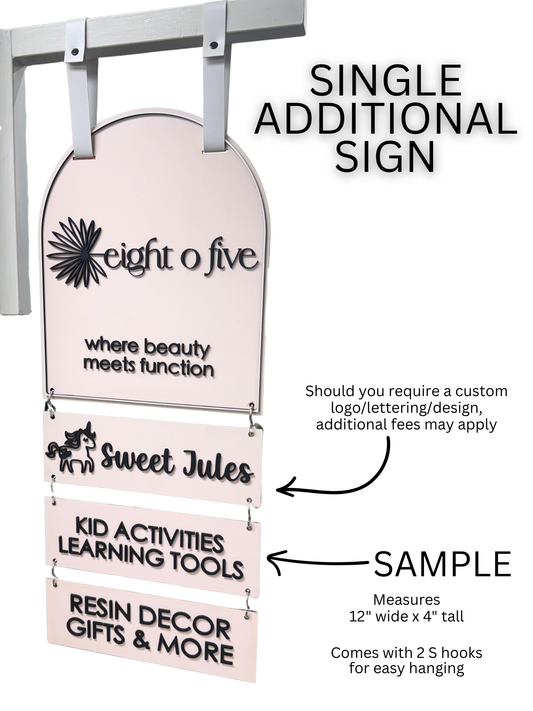 Tent Signs: Single Additional Sign