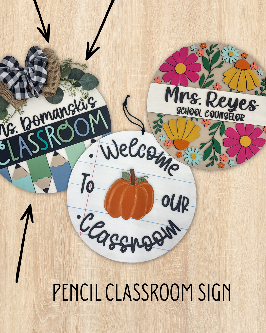 Pencil Classroom Sign